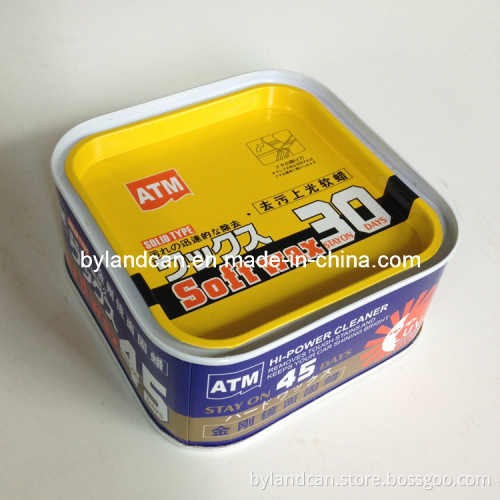 Square Metal Can for 320g Car Wax
